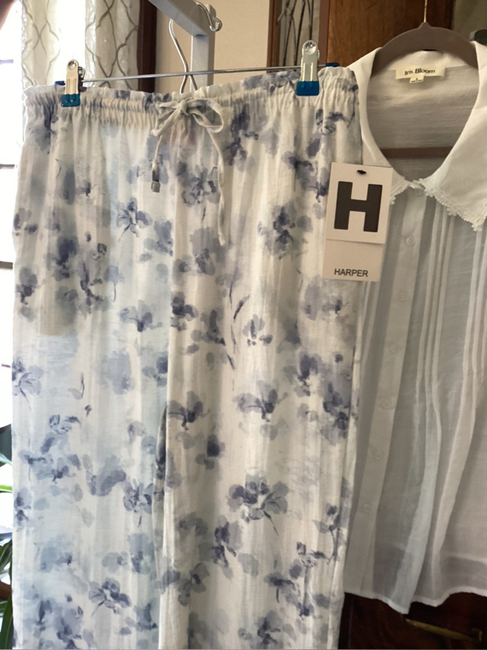 Harper by Block Drawstring Wide Leg Pants NWT Size Large